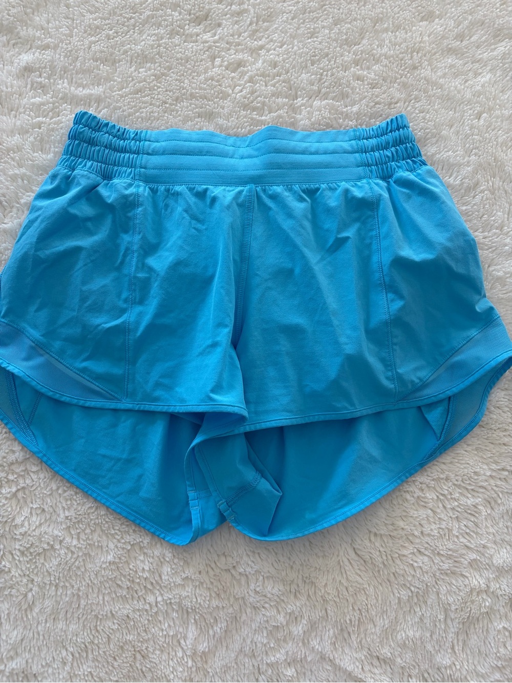 Lululemon kayak blue high rise hotty hot shorts